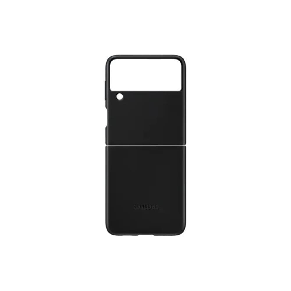 Samsung Leather Cover for Galaxy Flip 3 - Black - Accessories