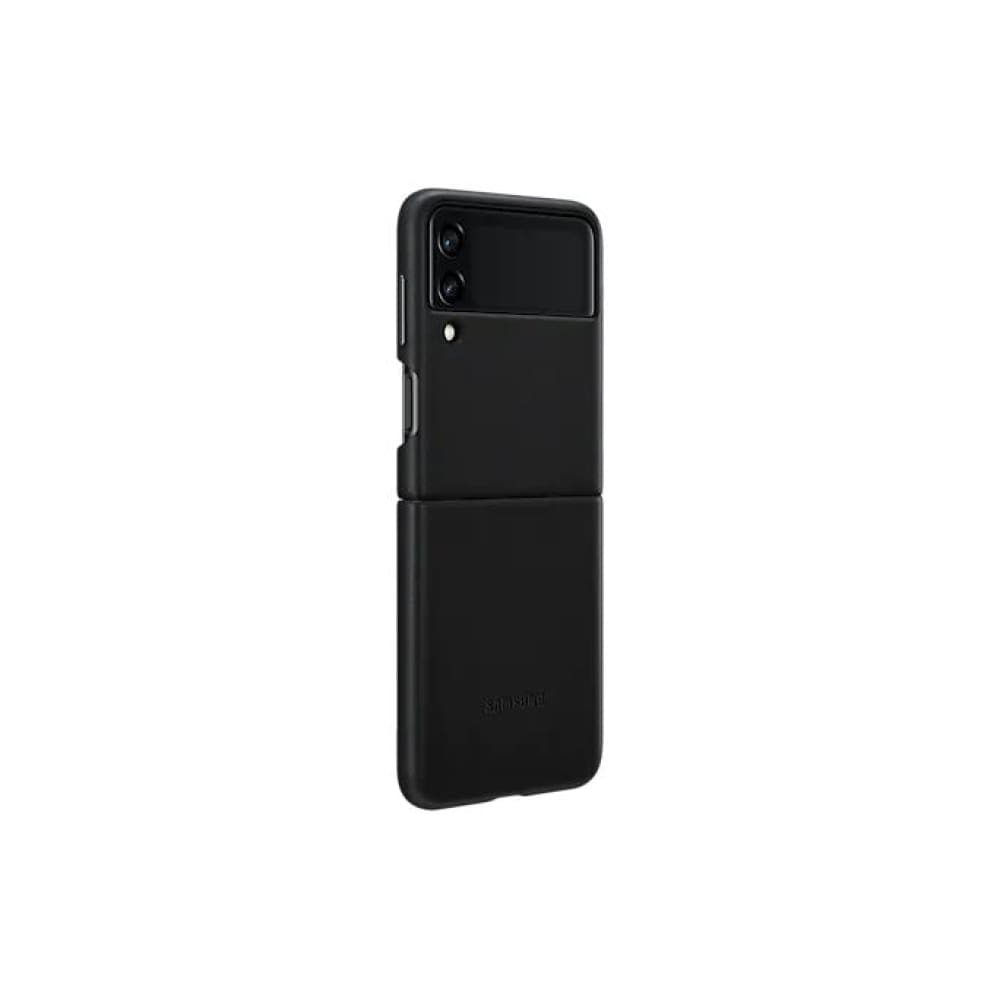 Samsung Leather Cover for Galaxy Flip 3 - Black - Accessories