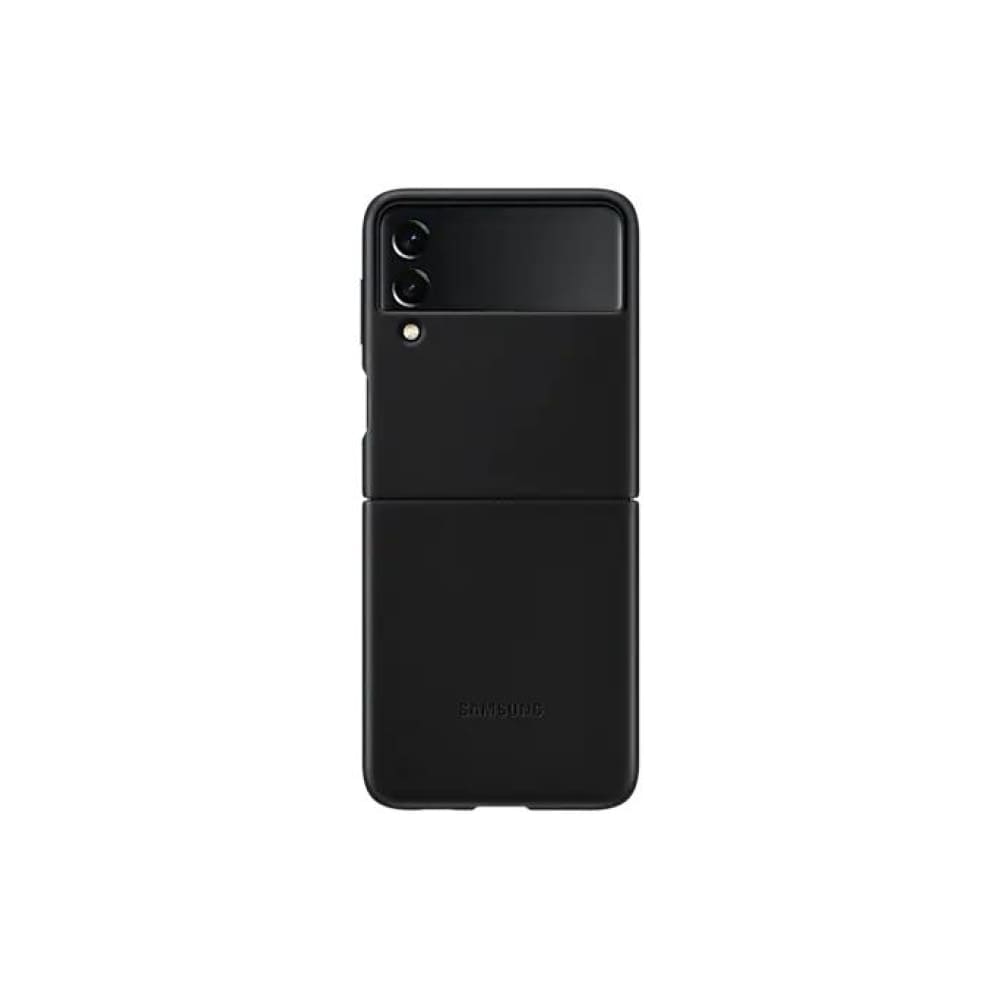 Samsung Leather Cover for Galaxy Flip 3 - Black - Accessories