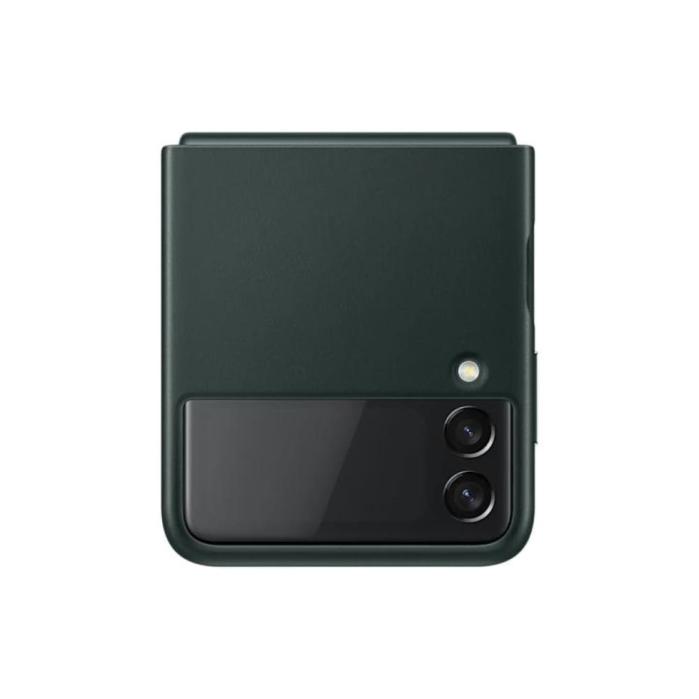 Samsung Leather Cover for Galaxy Flip 3 - Green - Accessories