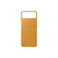 Thumbnail for Samsung Leather Cover for Galaxy Flip 3 - Mustard - Accessories