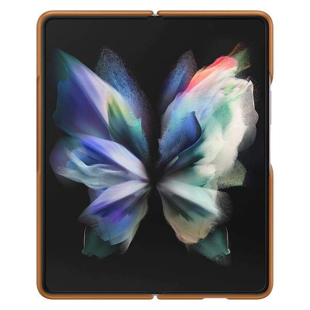 Samsung Leather Cover for Galaxy Fold 3 - Camel - Accessories