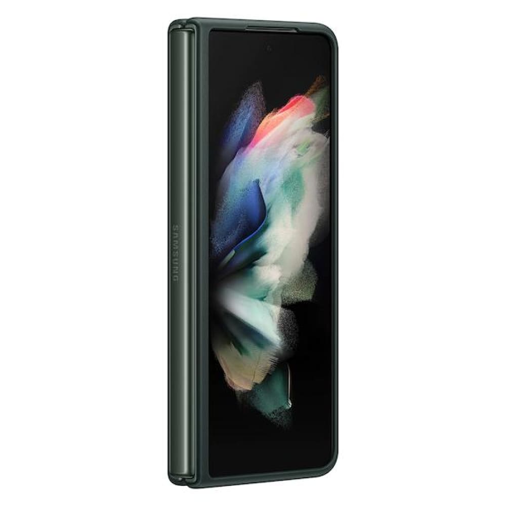 Samsung Leather Cover for Galaxy Fold 3 - Green - Accessories