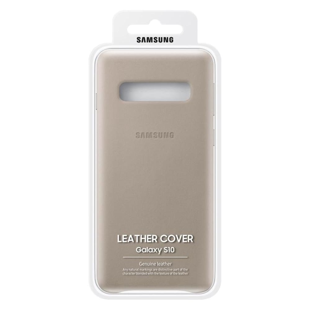 Samsung Leather Cover suits Galaxy S10 (6.1) - Grey - Accessories