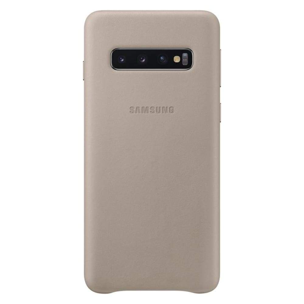 Samsung Leather Cover suits Galaxy S10 (6.1) - Grey - Accessories