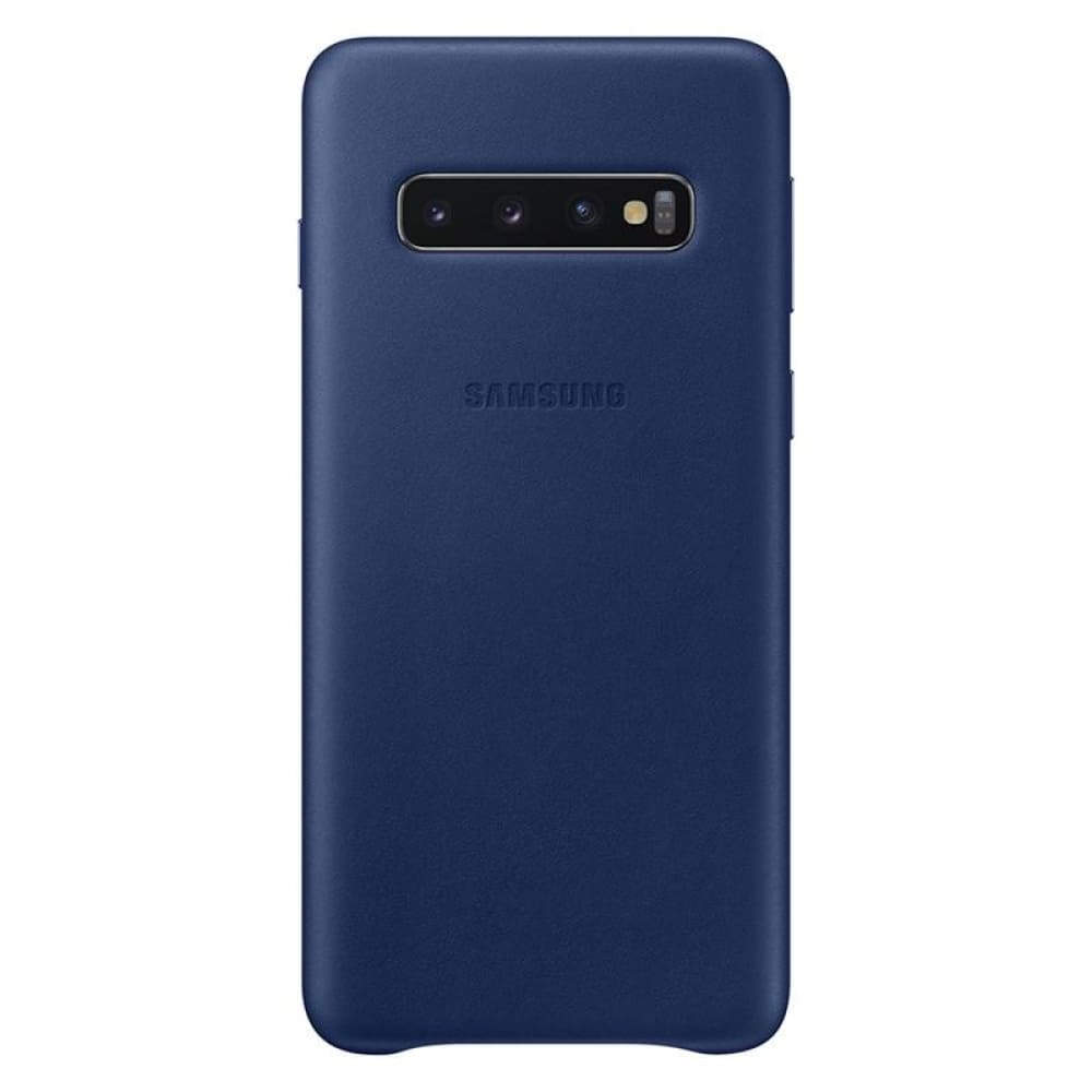 Samsung Leather Cover suits Galaxy S10 (6.1) - Navy - Accessories