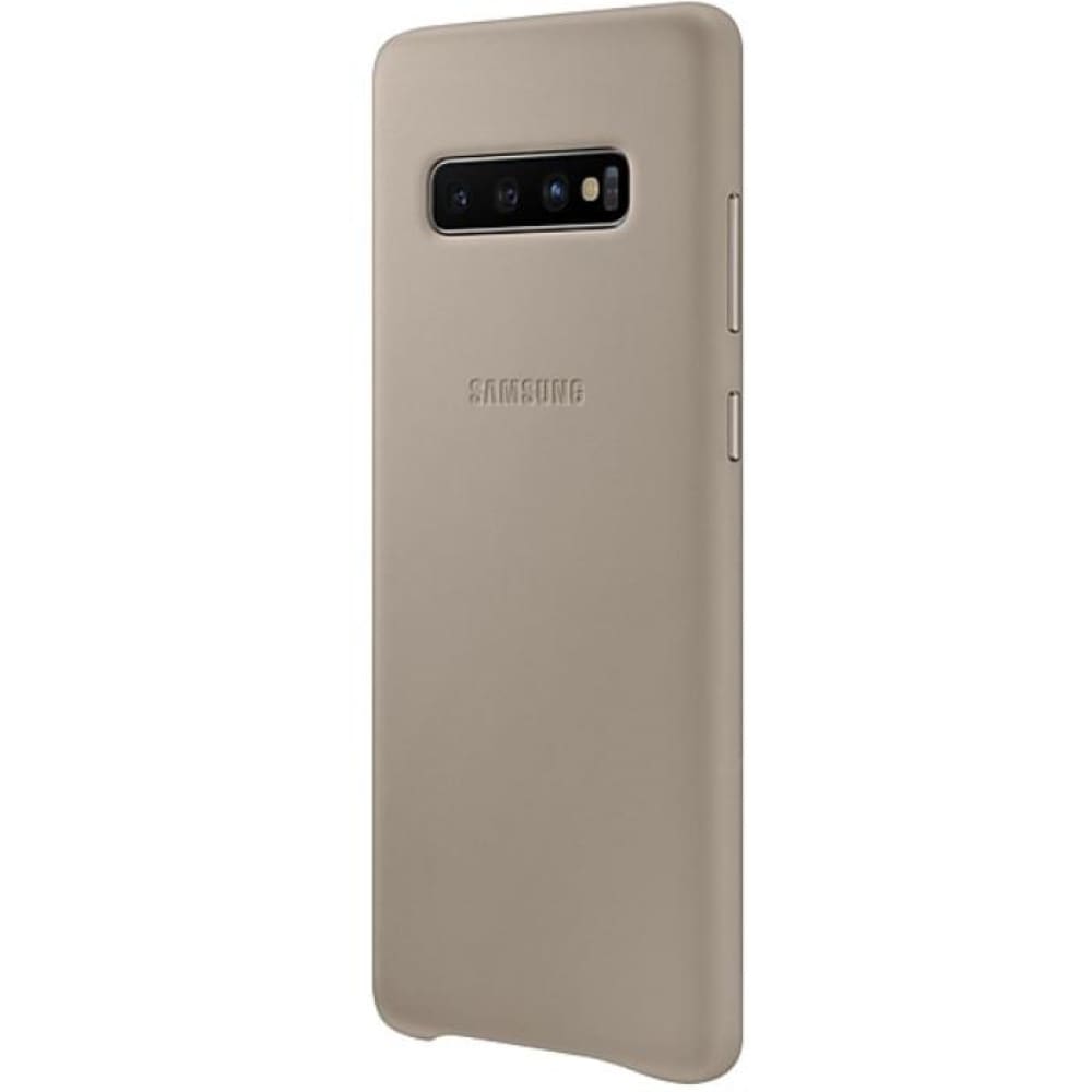 Samsung Leather Cover suits Galaxy S10+ (6.4) - Grey - Accessories