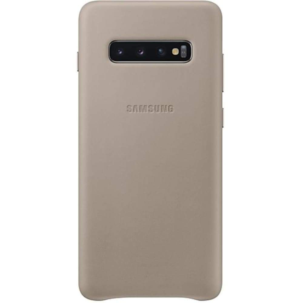 Samsung Leather Cover suits Galaxy S10+ (6.4) - Grey - Accessories
