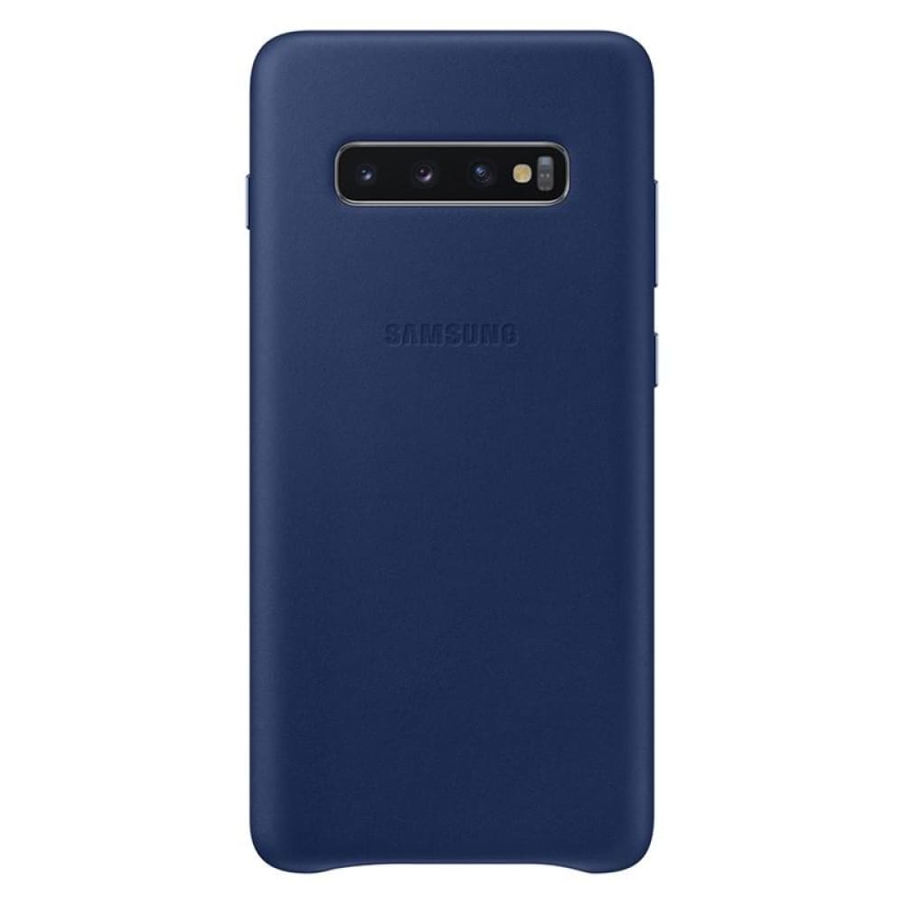 Samsung Leather Cover suits Galaxy S10+ (6.4) - Navy - Accessories
