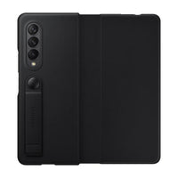 Thumbnail for Samsung Leather Flip Cover for Galaxy Fold 3 - Black - Accessories