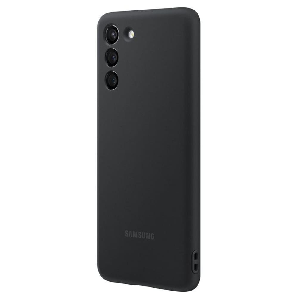 Samsung Silicon Cover Case for Galaxy S21 - Black - Accessories