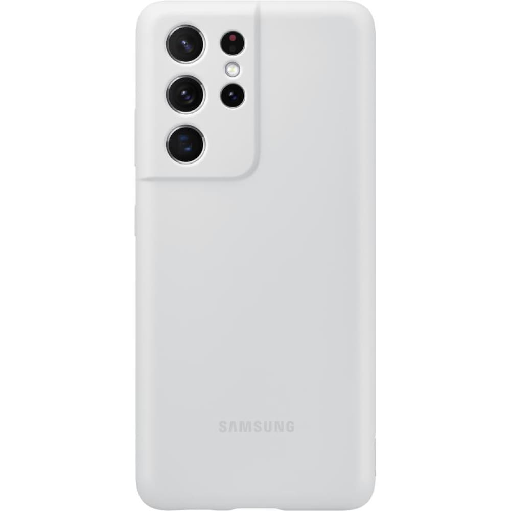 Samsung Silicon Cover Case for Galaxy S21 Ultra - Grey - Accessories