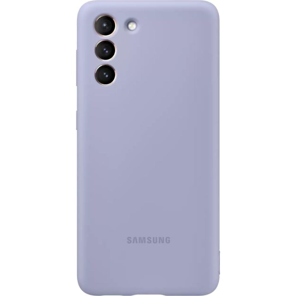 Samsung Silicon Cover Case for Galaxy S21 - Violet - Accessories