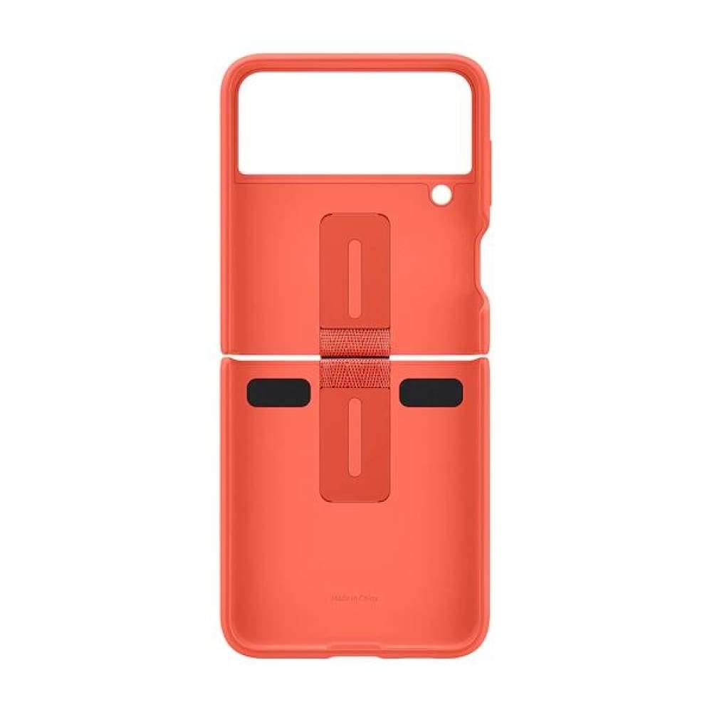 Samsung Silicone Cover With Ring for Galaxy Flip 3 - Coral - Accessories