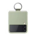 Samsung Silicone Cover With Ring for Galaxy Flip 3 - Olive Green - Accessories