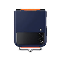Thumbnail for Samsung Silicone Cover With Strap for Galaxy Flip 3 - Navy - Accessories
