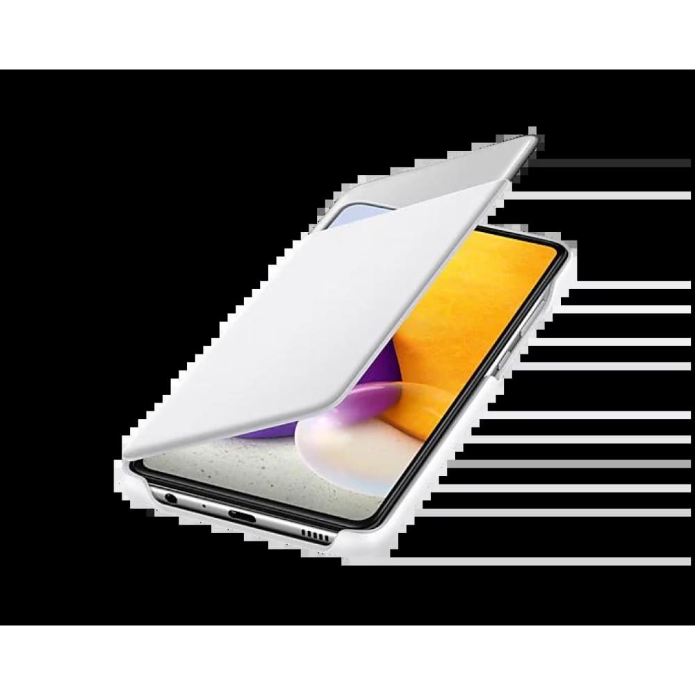 Samsung Smart S View Wallet Cover Case Suits for Galaxy A72 - White - Accessories