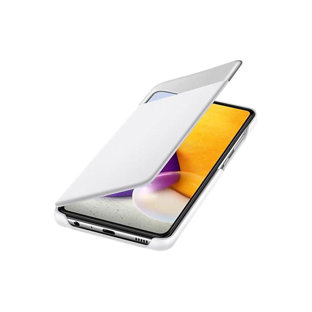 Samsung Smart S View Wallet Cover Case Suits for Galaxy A72 - White - Accessories