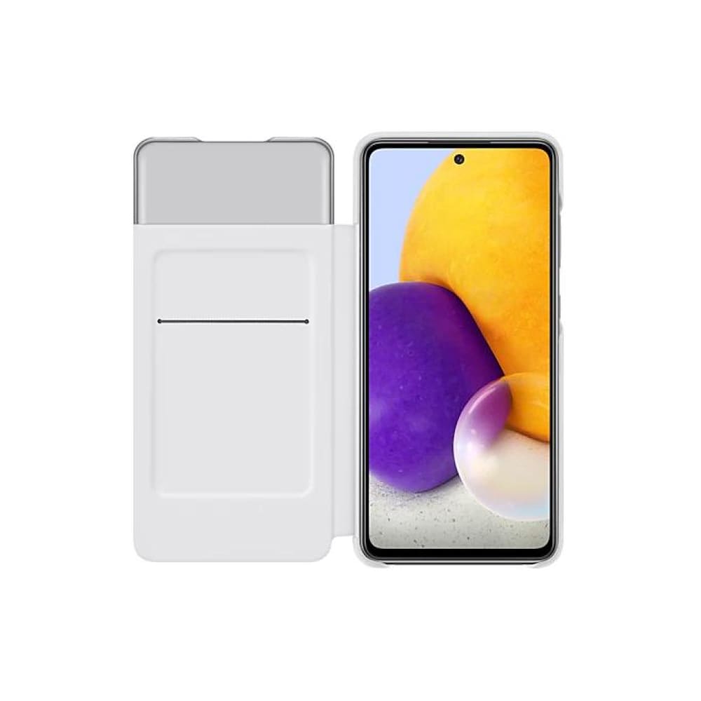 Samsung Smart S View Wallet Cover Case Suits for Galaxy A72 - White - Accessories