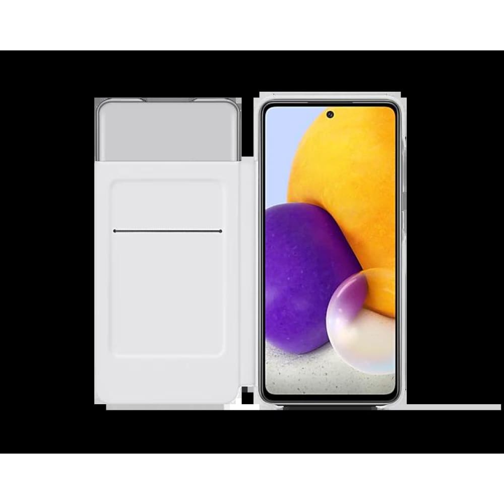Samsung Smart S View Wallet Cover Case Suits for Galaxy A72 - White - Accessories