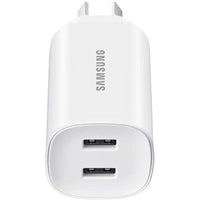 Thumbnail for Samsung USB-A Duo 2 x 15W AC Charger - No Cable - White - Accessories