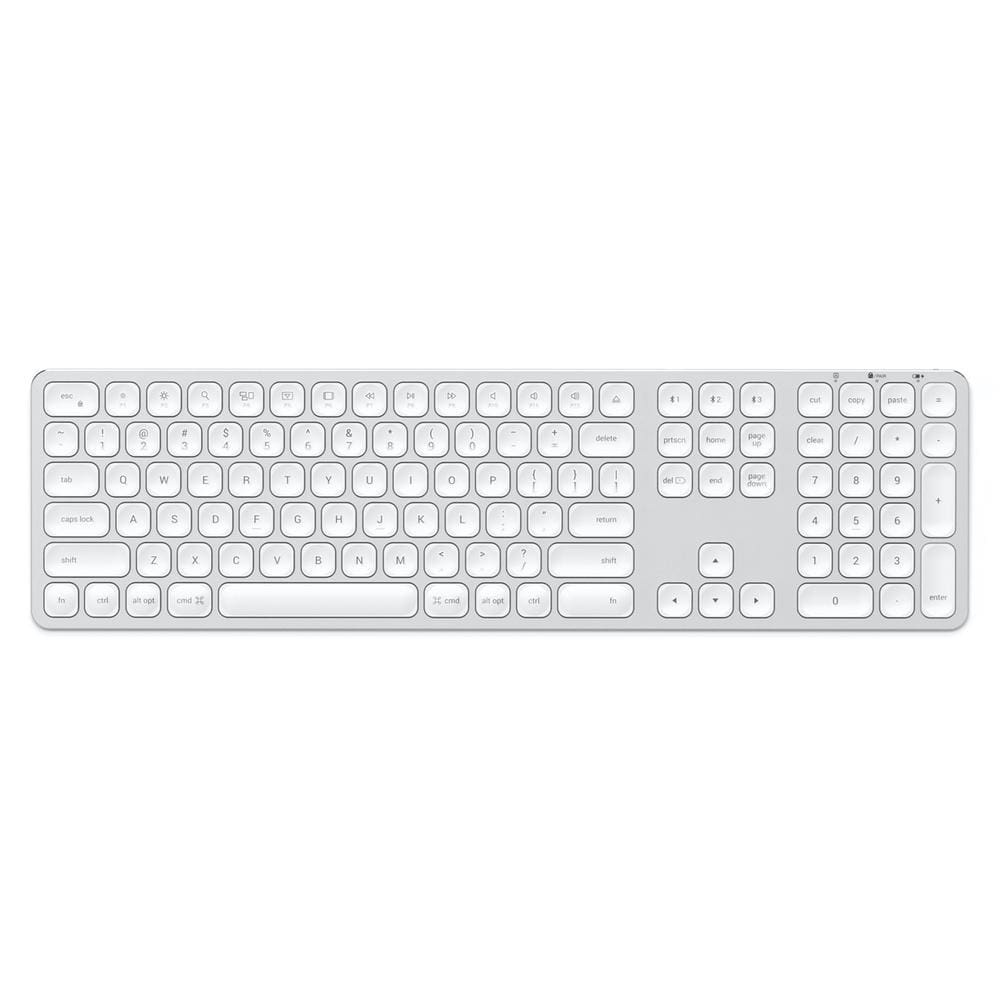 Satechi Aluminium Bluetooth Keyboard - Silver/White - Accessories