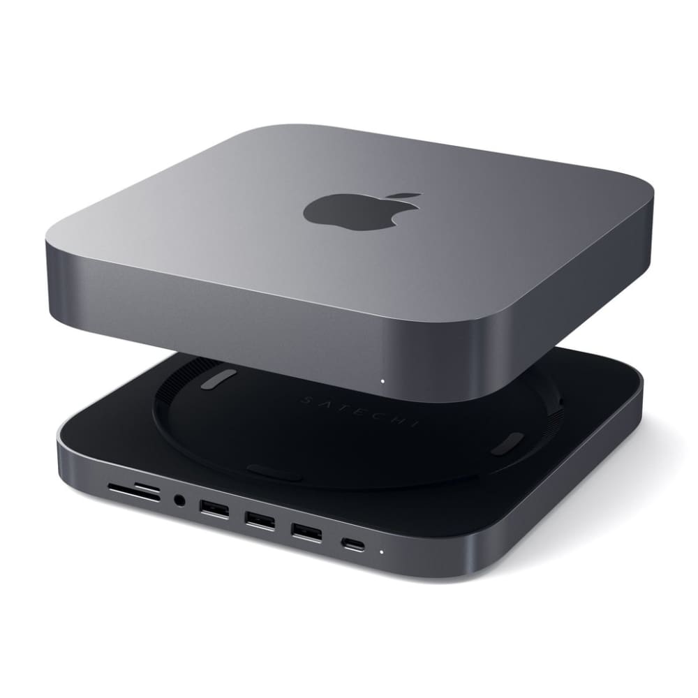 Satechi Aluminium USB-C Stand + Hub for Mac Mini (Space Grey) - Accessories