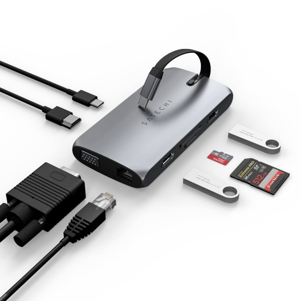Satechi USB-C On-the-Go Multiport Adapter (Space Grey) - Accessories