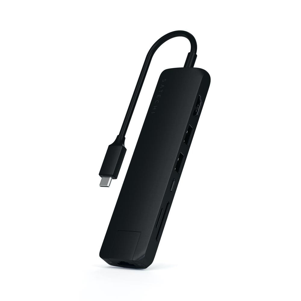 Satechi USB-C Slim Multiport with Ethernet Adapter - Black - Accessories
