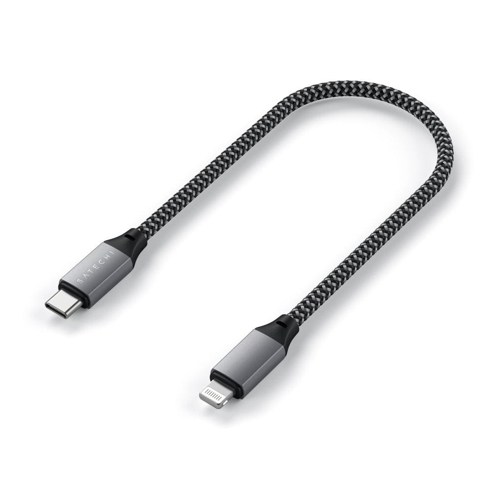 Satechi USB-C to Lightning Short Cable 25cm (Space Grey) - Accessories
