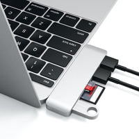 Thumbnail for Satechi USB-C/USB 3.0 3-in-1 Combo Hub - Silver - Accessories