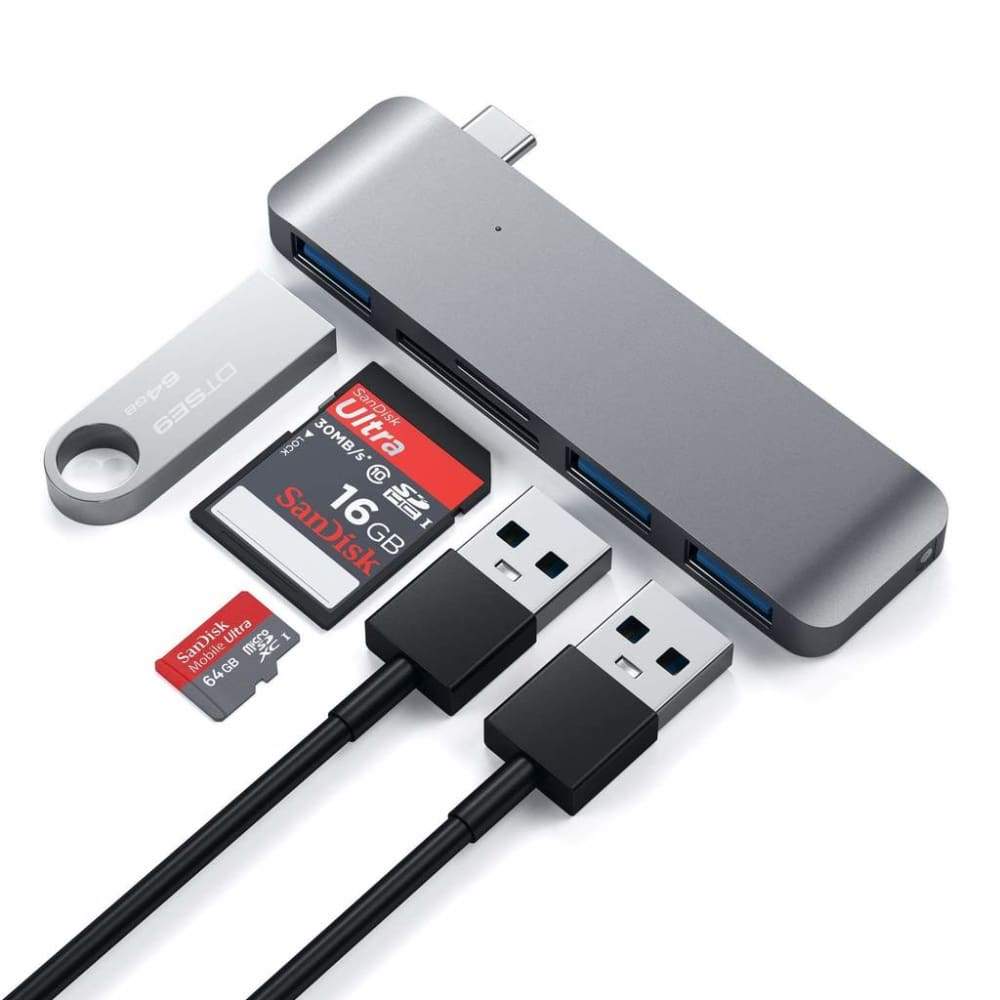 Satechi USB-C/USB 3.0 3-in-1 Combo Hub - Space Grey - Accessories