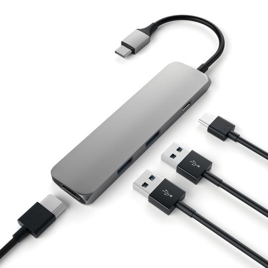 Satechi Slim USB-C MultiPort Adapter - Space Grey