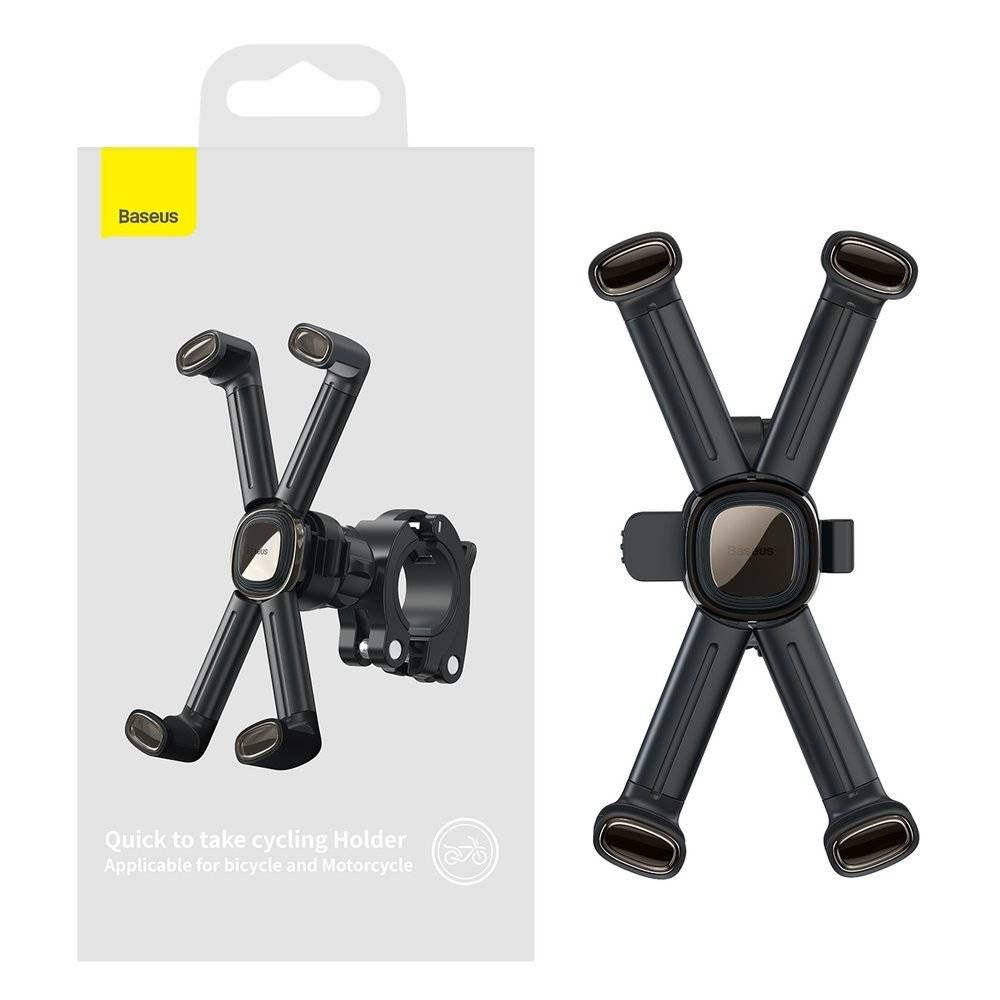 Baseus 360 Quick Lock Bike / Motorcycle Holder / Handlebar Bracket Mount for Phone