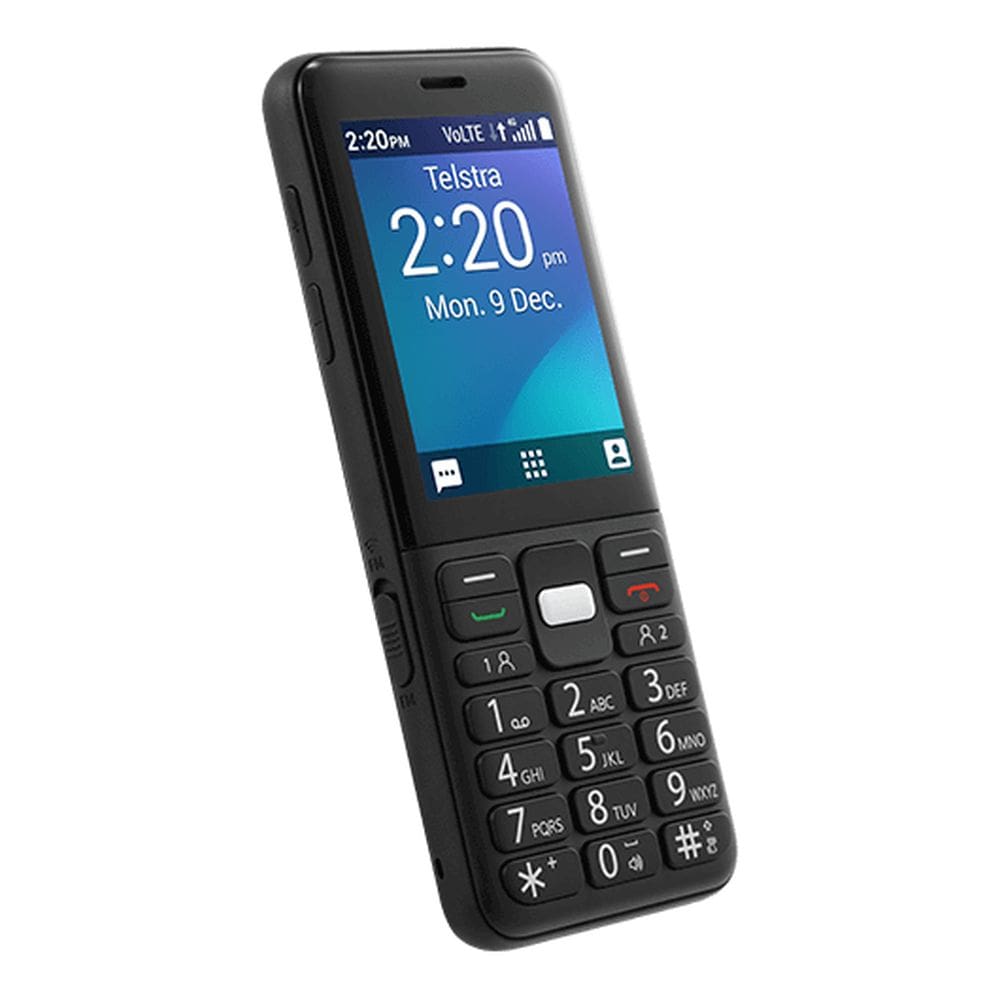 Telstra Zte EasyCall 5 T503 (4GX Blue Tick Senior Phone Keypad) No Camera - Black - Mobiles