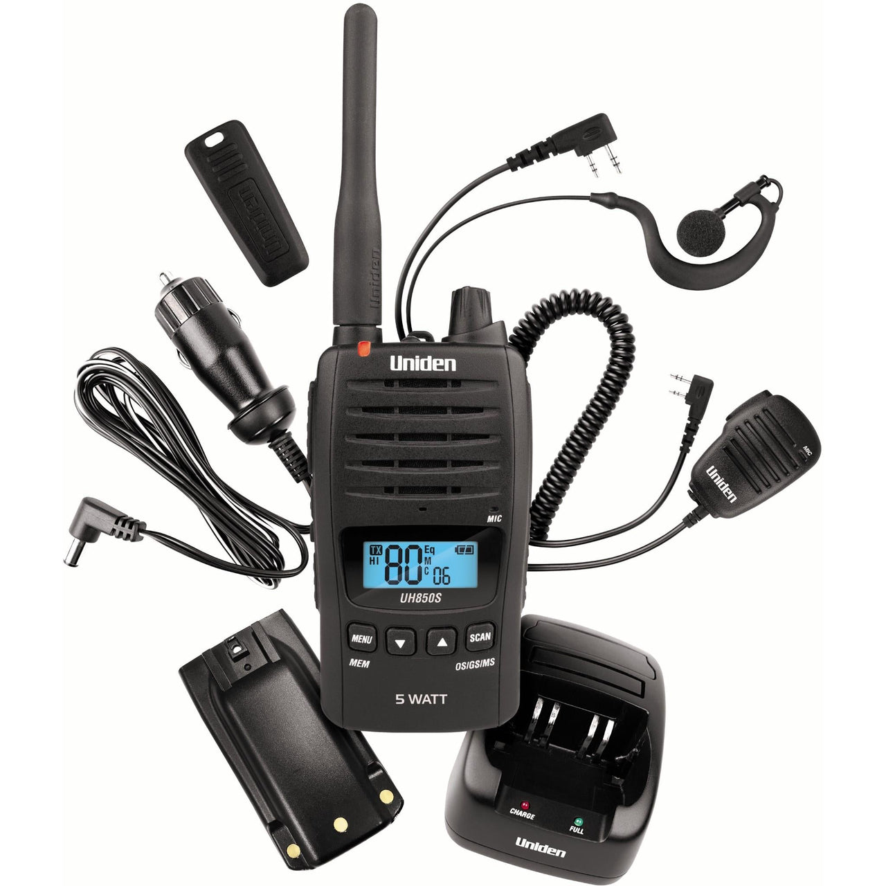 Uniden UH850S-2TP 5W UHF CB Radio Waterproof Handheld (Tradies Pack)