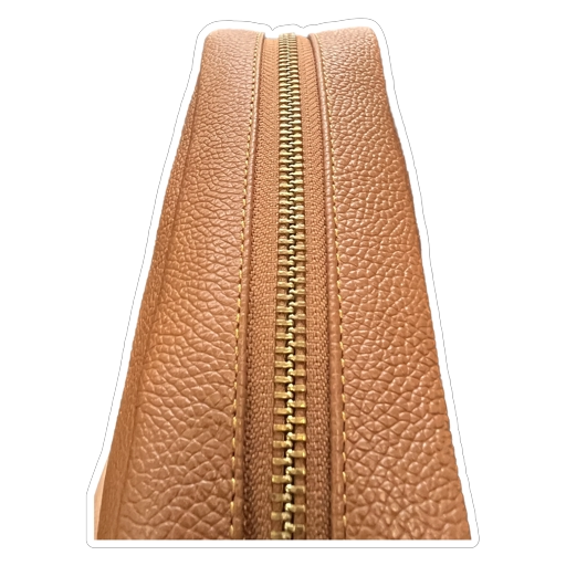 Leather United Vanity Bag - Tan/Brown (Genuine Leather)