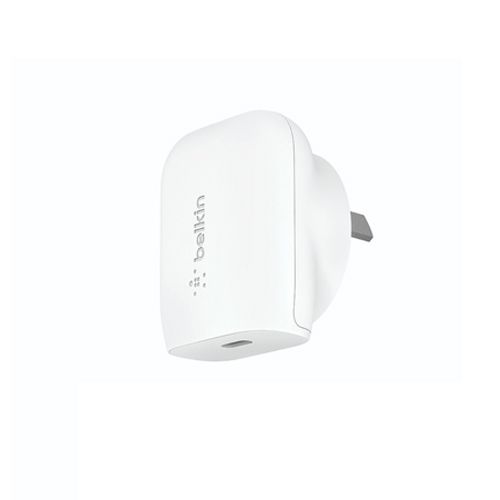 Belkin 20W USB-C PD Wall Charger + USB-C to Lightning Cable-For Apple Devices - White