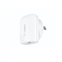 Thumbnail for Belkin 20W USB-C PD Wall Charger + USB-C to Lightning Cable-For Apple Devices - White