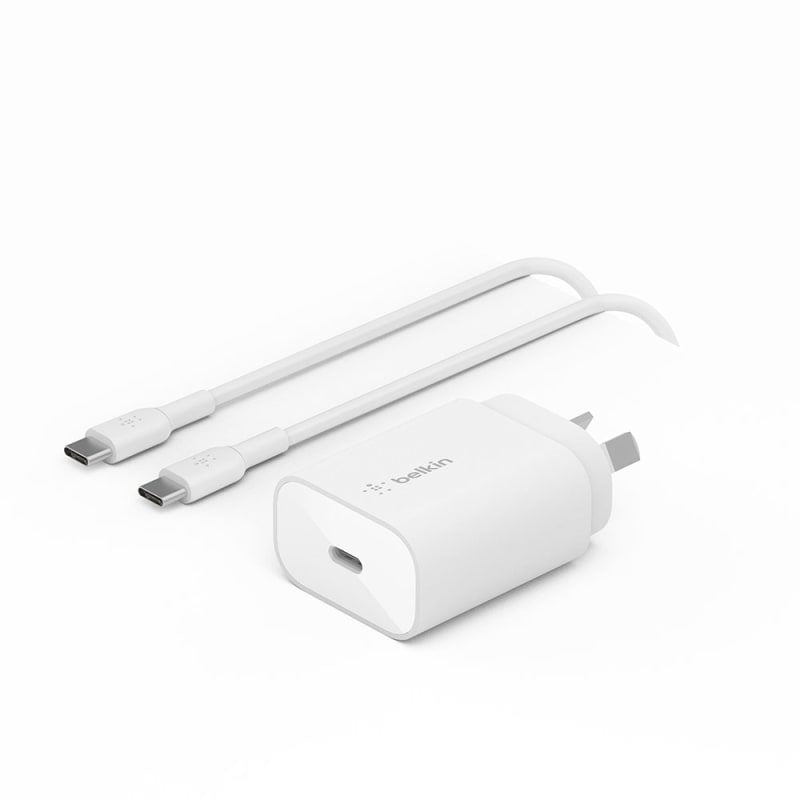 Belkin BOOSTUP 25W PPS Wall Charger with USB-C PD - White
