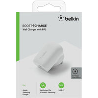 Thumbnail for Belkin BoostUp 30W PPS Wall Charger-With USB-C PD - White