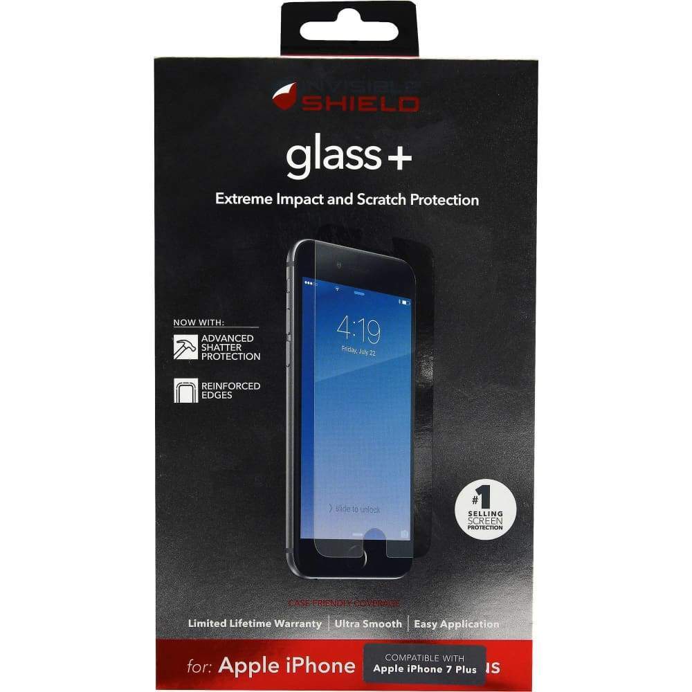 ZAGG InvisibleShield Glass+ Screen Protector – For iPhone 7 Plus iPhone 6s Plus iPhone 6 Plus - Accessories